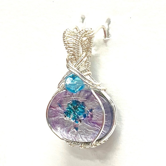 HANDCRAFTED Triplet Stone Hand Wrapped Pendant, Artisan Handmade Jewelry Gift - Picture 7 of 10